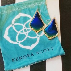 Kendra Scott Black Iridescent Earrings